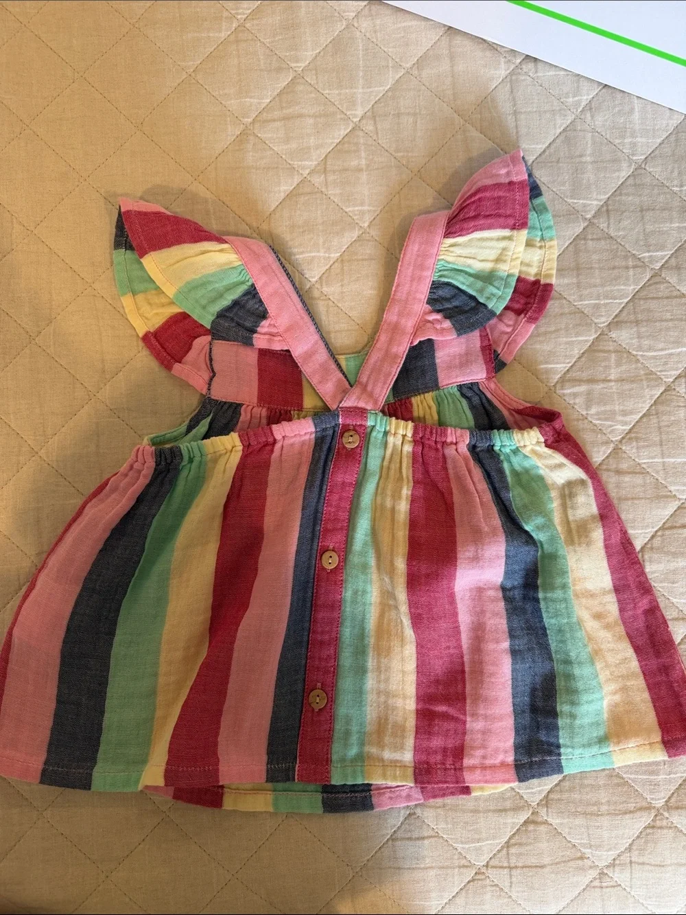 Old Navy Striped Toddler Dress in Pink, Mint, Navy & Cream